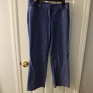 Patterned blue work pants